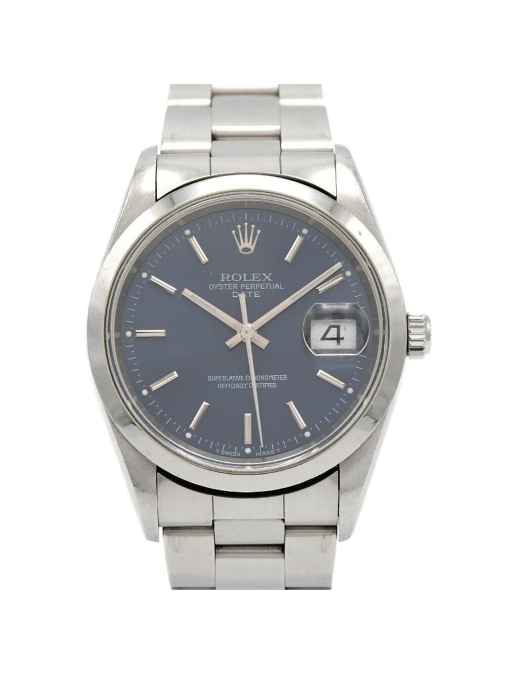 Rolex Oyster Perpetual Date SS Automatic Winding a Number Watch